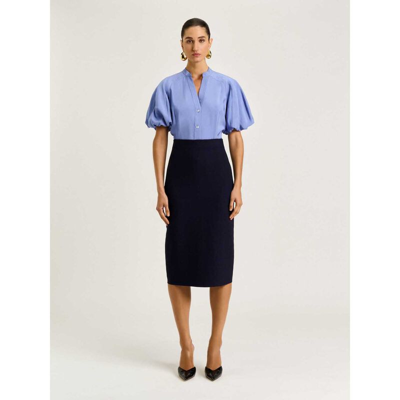 Veronika Maine Drapey Modal Blend Blouson Sleeve Shirt image number 7